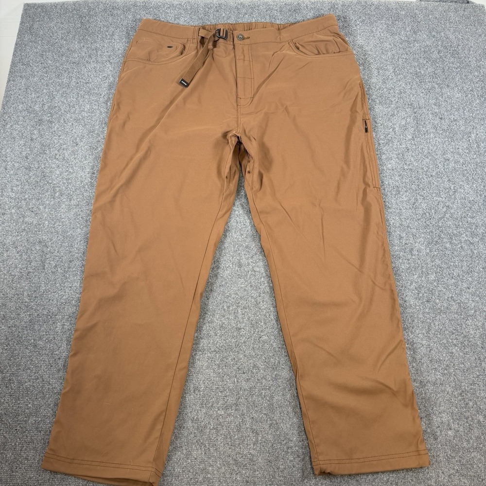 Prana Pants Mens 2XL (Fits 40x30) Stretch Zion Top-Out Outdoor Hiking Belted
